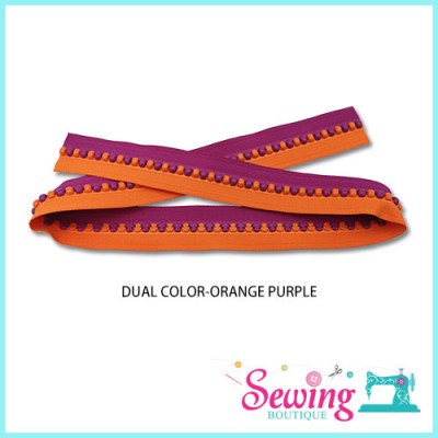 ZIP - DUAL COLOUR PLASTIC ZIP (81.5CM)
